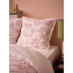 Taie d'oreiller percale de coton  esprit toile de jouy