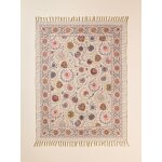 Tapis en coton brod flore - xl