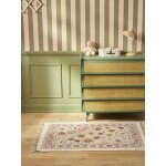 Tapis en coton brod flore - xs