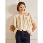 Top broderie anglaise manches papillon femme