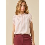 Top sans manches volant� femme en cr�pon