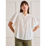 Top voile de coton manches papillon femme