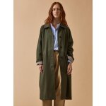 Trench droit coton femme