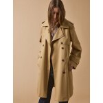 Trench long col tailleur coton biologique femme