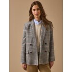 Veste blazer lainage pied - de - poule femme