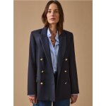 Veste blazer twill uni femme boutons dor�s