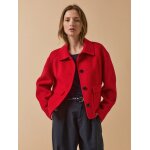 Veste boutonne lainage double face femme