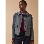 Veste boutonne lainage double face femme