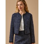 Veste sans col tweed femme