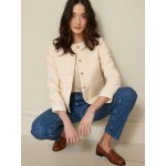 Veste sans col tweed femme