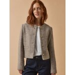 Veste sans col tweed iris femme