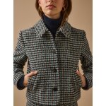 Veste tweed carreaux femme