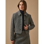 Veste tweed carreaux femme