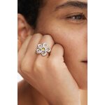 Bague toile plaque argent zalio