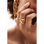 Bague formes organiques plaque or zalio
