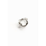Bague lettre o plaque argent zalio
