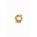 Bague lettre o plaque or zalio