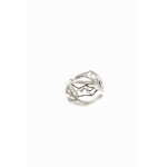 Bague message plaqu�e argent zalio