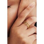 Bague message plaque or zalio