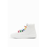 Baskets montantes lacets arc - en - ciel