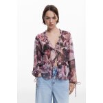 Blouse fluide � motifs de lys