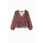 Blouse plumetis fleurs