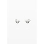 Boucles d'oreilles puce c?ur plaqu� argent zalio