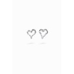 Boucles d'oreilles c?ur plaqu argent zalio