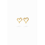Boucles d'oreilles c?ur plaqu or zalio