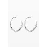Boucles d'oreilles croles c?urs plaques argent zalio
