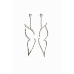 Boucles d'oreilles papillons xl plaqu�es argent zalio