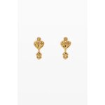 Boucles d'oreilles triple c?ur plaqu� or zalio