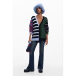 Cardigan en maille  rayures