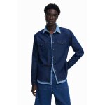 Chemise en denim patchwork