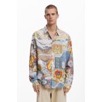 Chemise  imprim collage ethnique