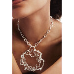 Collier message plaqu argent zalio