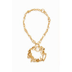 Collier message plaqu� or zalio