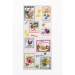 Foulard  motifs de timbres