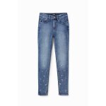 Jean skinny push - up fleurs