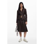 Jupe midi en cuir