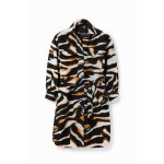 Long manteau surchemise z�brures