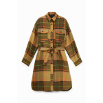 Manteau long tartan