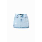 Mini - jupe jean croise
