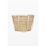Panier osier l cuir