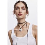 Pendentif c?ur corde plaqu argent zalio
