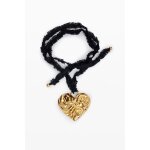 Pendentif c?ur ruban plaqu or zalio