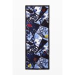 Foulard en denim  fleurs