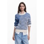 Pull en maille bicolore