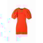 Robe courte ajust�e corail