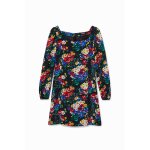 Robe courte slim d�collet� carr�